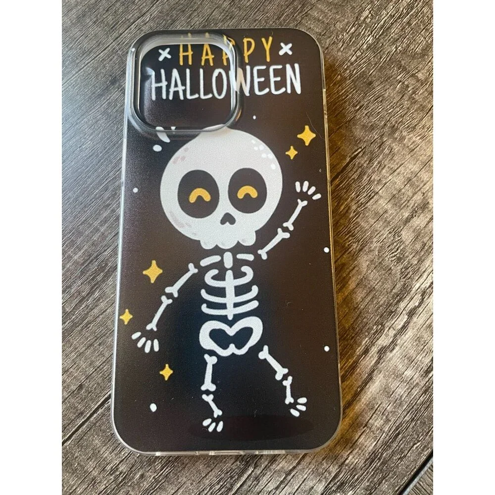 Halloween skeleton phone case iPhone XS max wireless charging cute fall